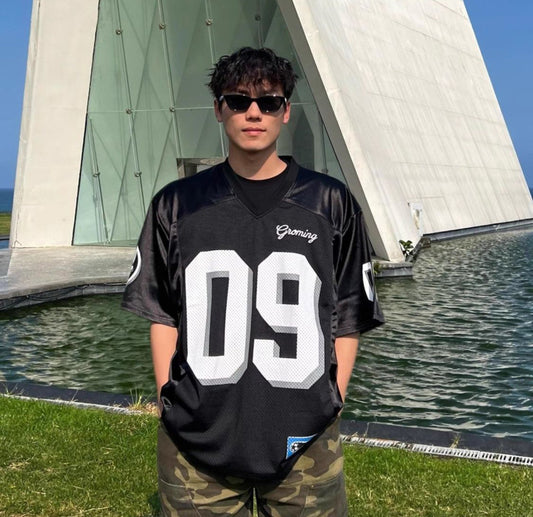 ユニセックス ナンバー入りメッシュフットボールTシャツ