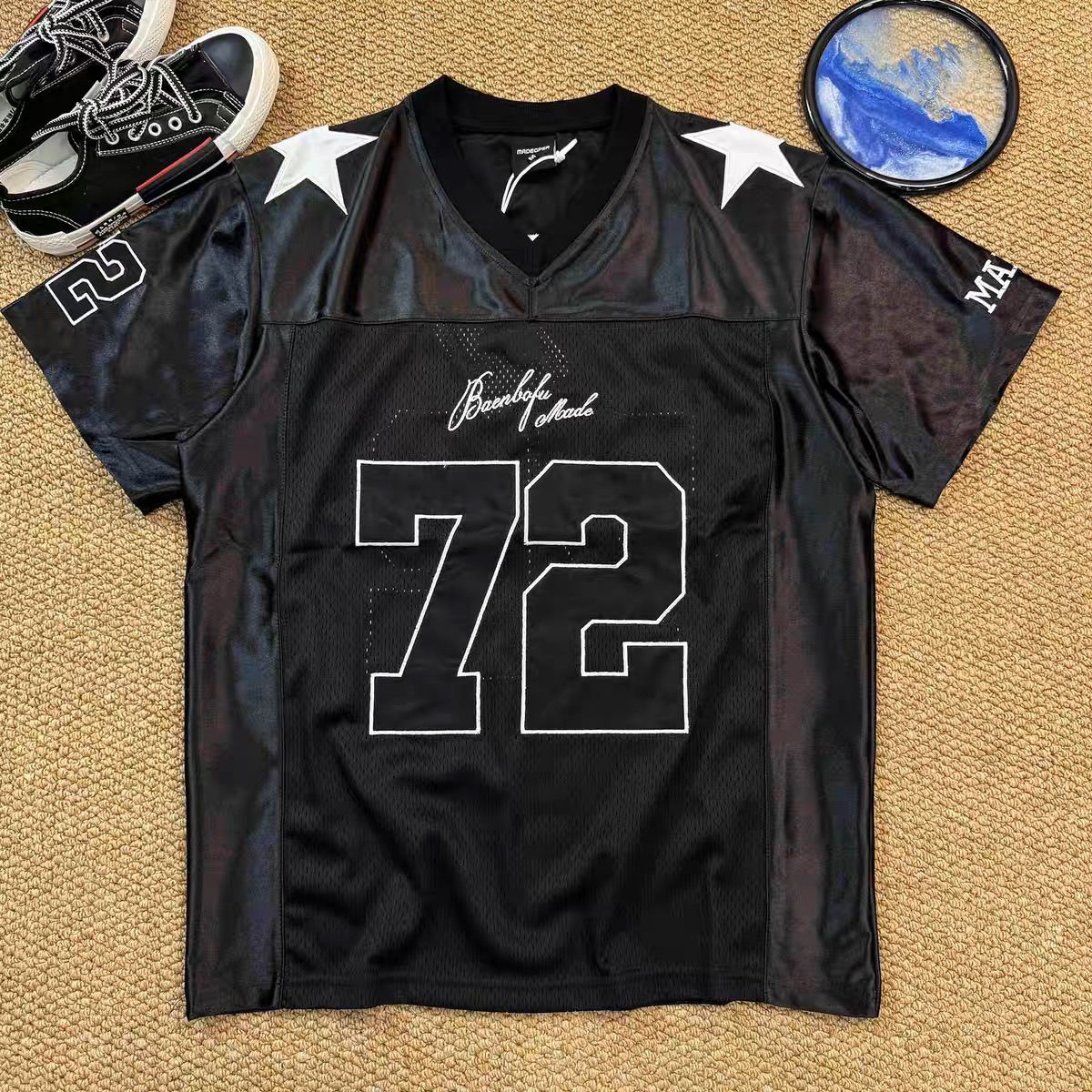 ユニセックス ナンバー入りメッシュフットボールTシャツ スタイル2