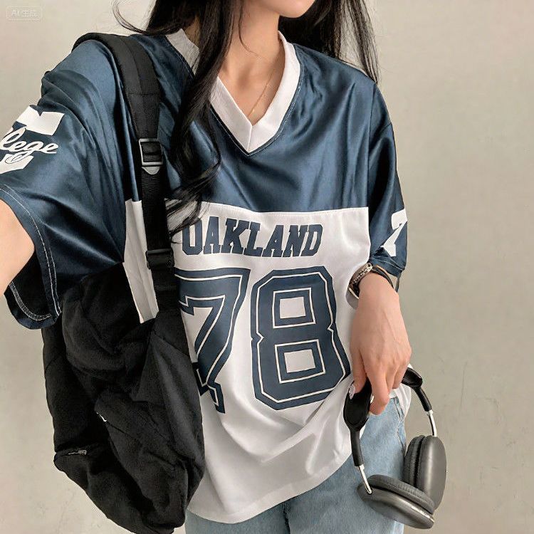 ユニセックス ナンバー入りメッシュフットボールTシャツ スタイル3